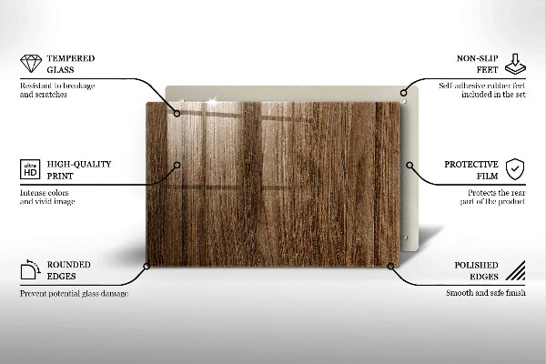 Skärbräda glas modern Trästruktur