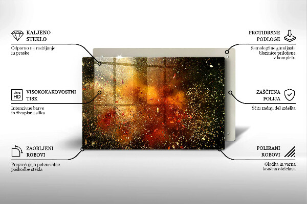 Skärbräda glas modern Färgglada kryddor