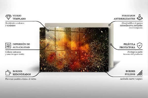 Skärbräda glas modern Färgglada kryddor