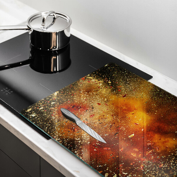 Skärbräda glas modern Färgglada kryddor