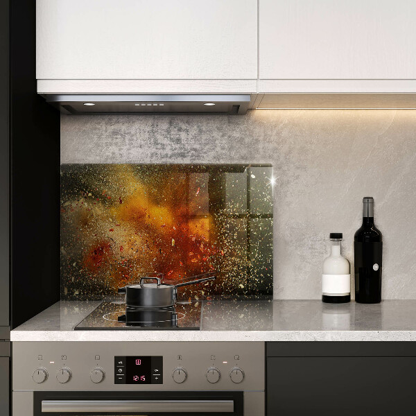 Skärbräda glas modern Färgglada kryddor