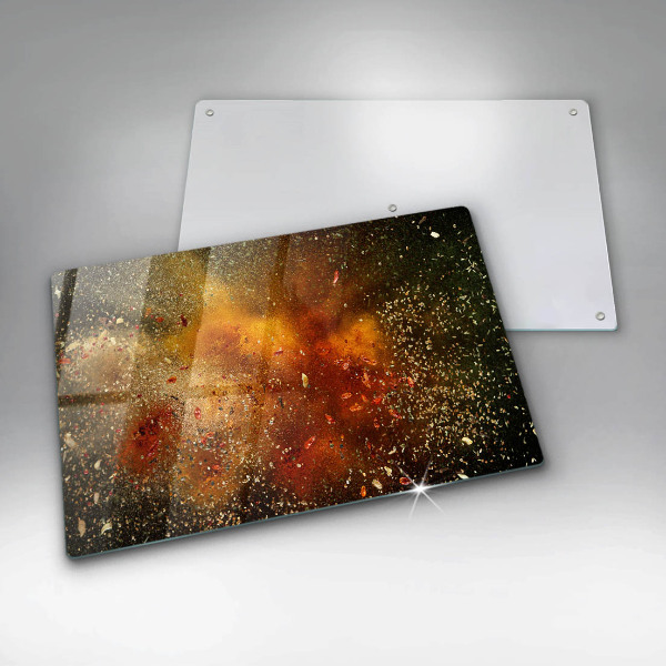 Skärbräda glas modern Färgglada kryddor