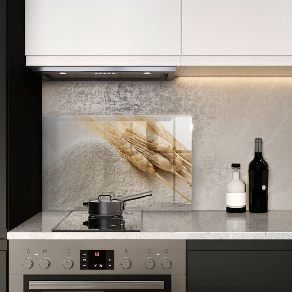 Skärbräda glas modern Mjöl och ax av säd