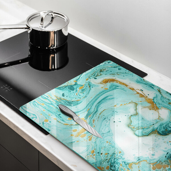 Skärbräda glas modern Blå abstraktion