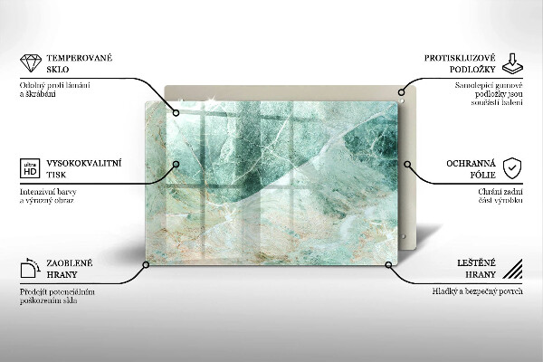 Skärbräda glas modern Stenstruktur