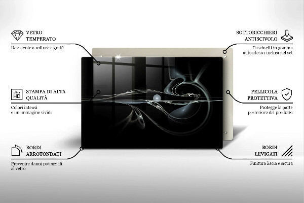 Skärbräda glas modern Modern abstraktion
