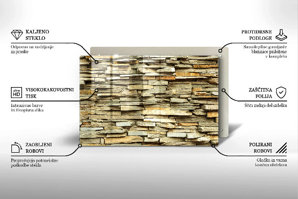 Skärbräda glas modern Dekorativa stenar