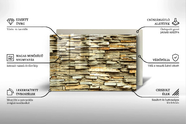 Skärbräda glas modern Dekorativa stenar