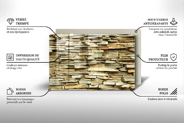 Skärbräda glas modern Dekorativa stenar