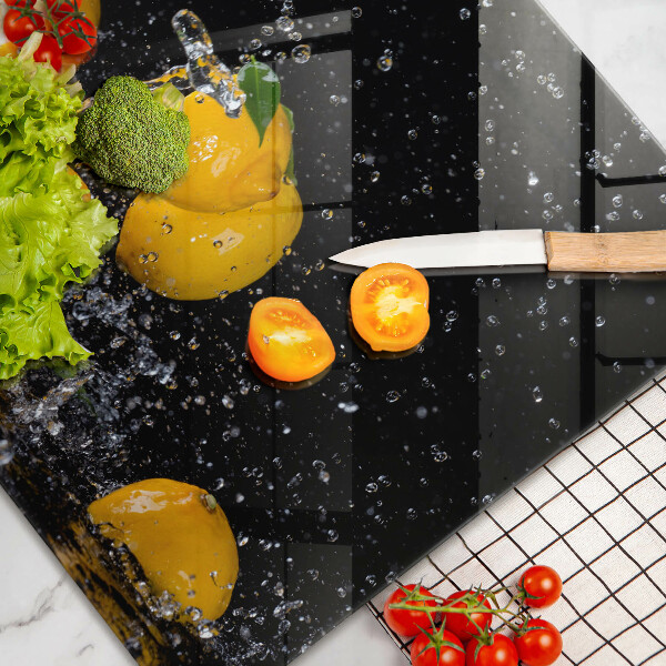 Skärbräda glas modern Saftig citronfrukt