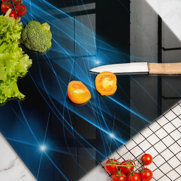 Skärbräda glas modern Abstrakt blå rök