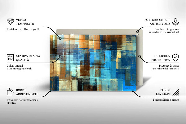 Skärbräda glas modern Målad bakgrund