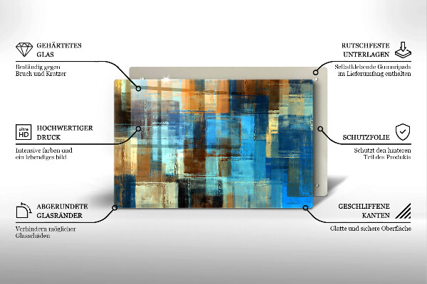 Skärbräda glas modern Målad bakgrund