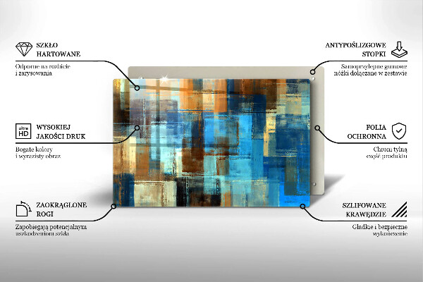 Skärbräda glas modern Målad bakgrund