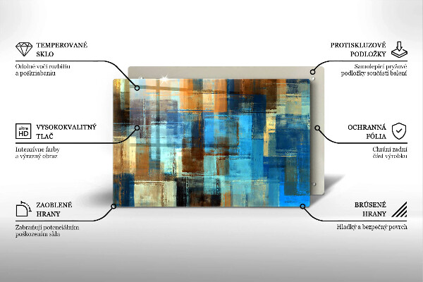 Skärbräda glas modern Målad bakgrund