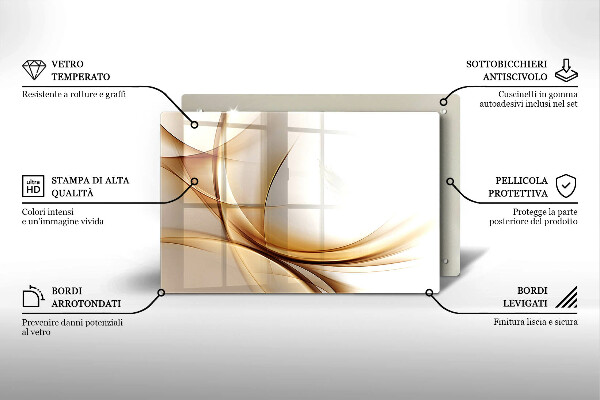 Skärbräda glas modern Abstraktionsformer