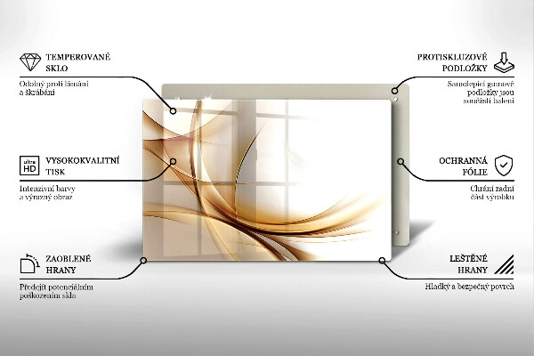 Skärbräda glas modern Abstraktionsformer