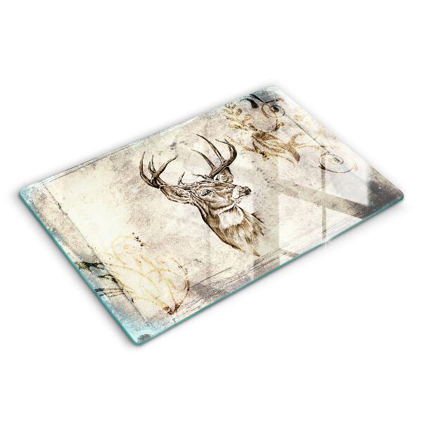 Skärbräda glas modern Rådjur djur illustration