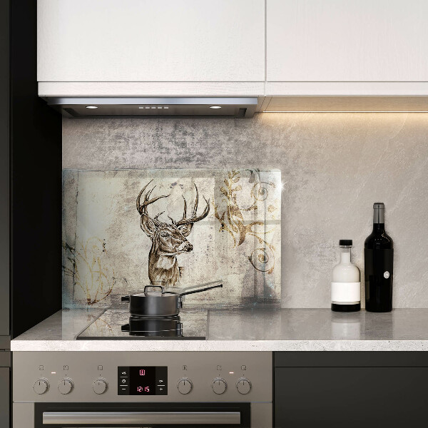 Skärbräda glas modern Rådjur djur illustration