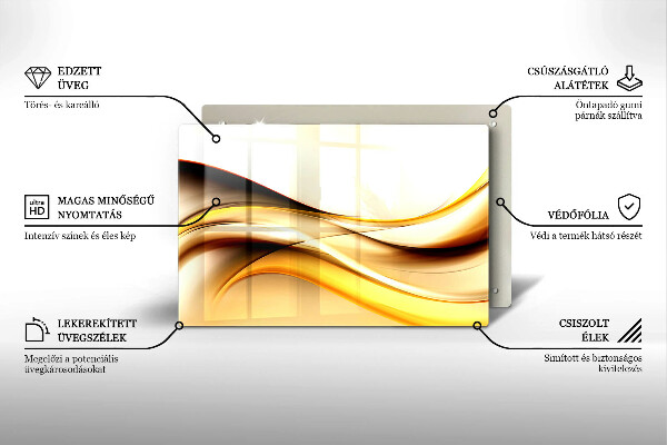 Skärbräda glas modern Abstrakta röklinjer