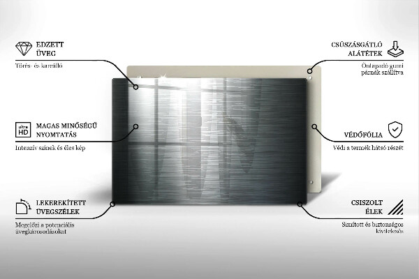 Skärbräda glas modern Metallstruktur