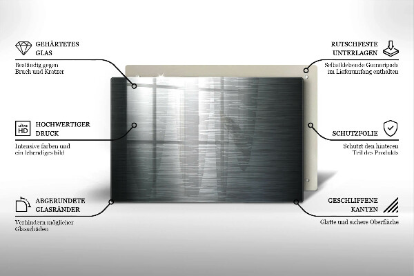 Skärbräda glas modern Metallstruktur