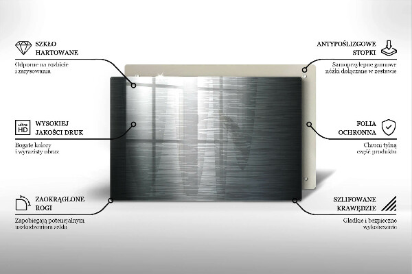 Skärbräda glas modern Metallstruktur