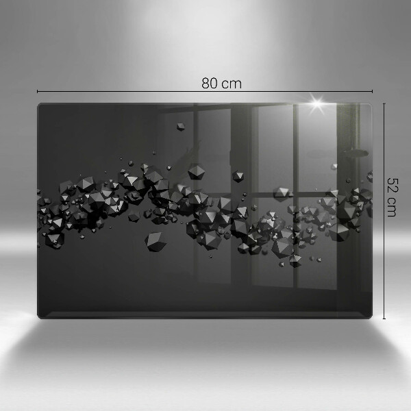 Skärbräda glas modern 3D-former abstrakt