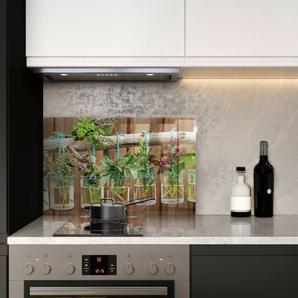 Skärbräda glas modern Örter växter vintage