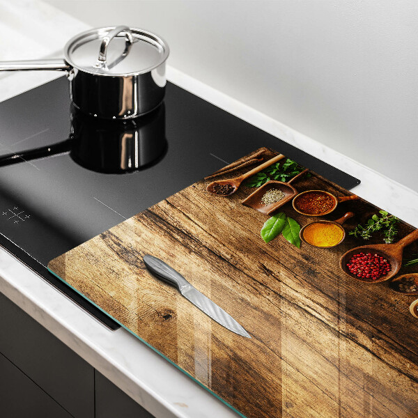 Skärbräda glas modern Kryddskedar av trä