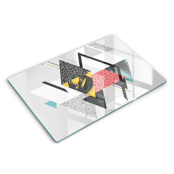 Skärbräda glas modern Abstraktionstrianglar