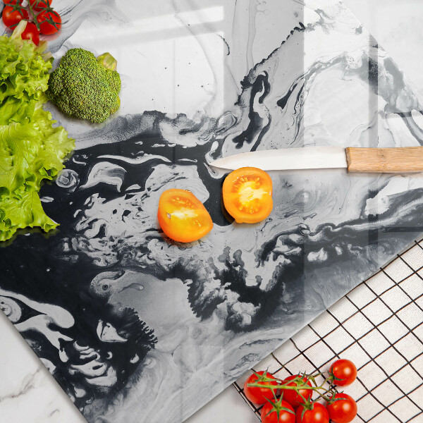 Skärbräda glas modern Bläckabstraktion