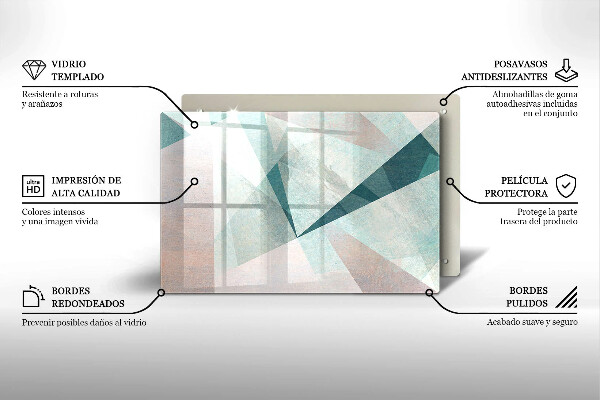 Skärbräda glas modern Skarp abstraktion