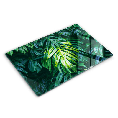 Skärbräda glas modern Vilda Monstera blad