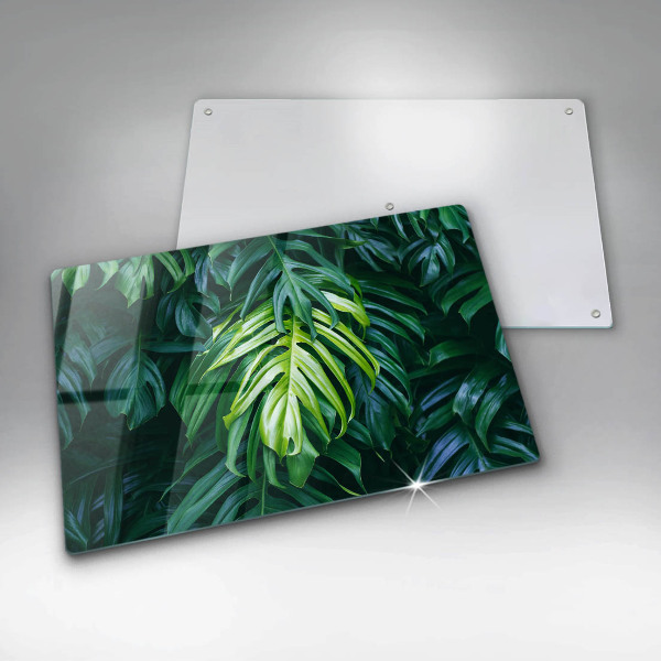 Skärbräda glas modern Vilda Monstera blad