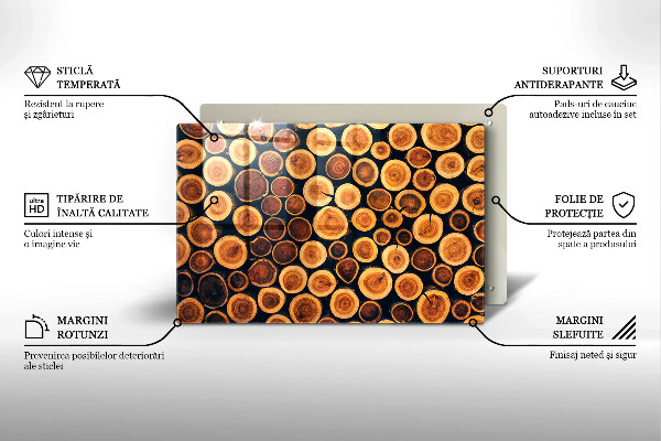 Skärbräda glas modern Trästubbar