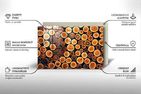 Skärbräda glas modern Trästubbar