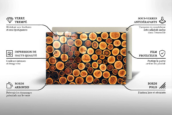 Skärbräda glas modern Trästubbar