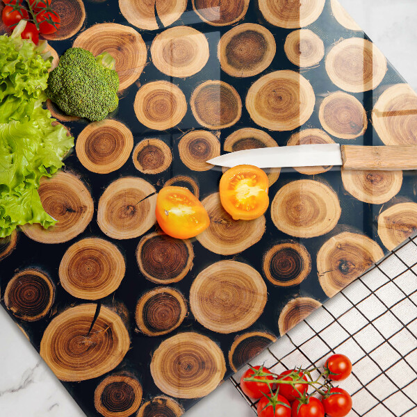 Skärbräda glas modern Trästubbar