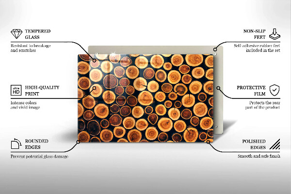 Skärbräda glas modern Trästubbar
