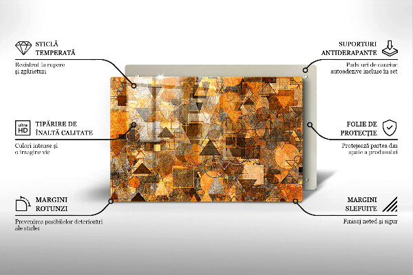 Skärbräda glas modern Geometriska former mönster