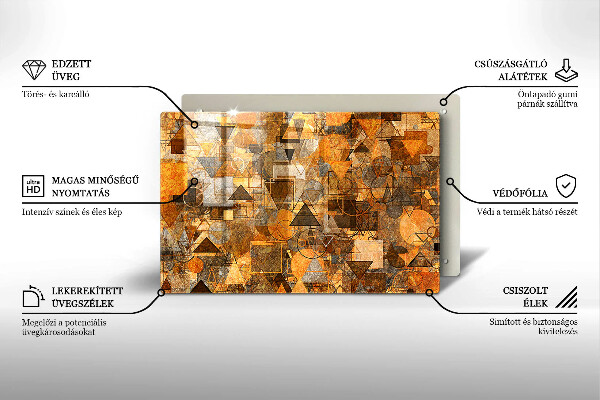 Skärbräda glas modern Geometriska former mönster