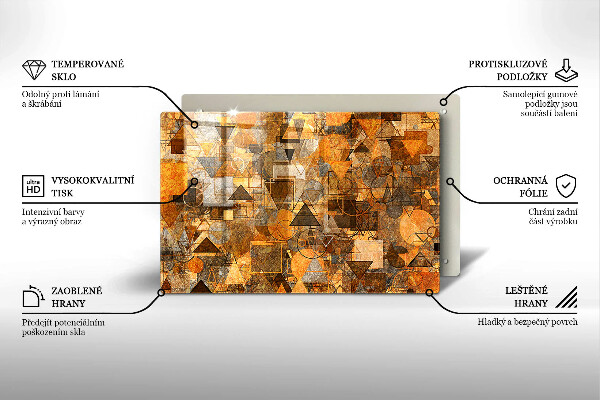 Skärbräda glas modern Geometriska former mönster