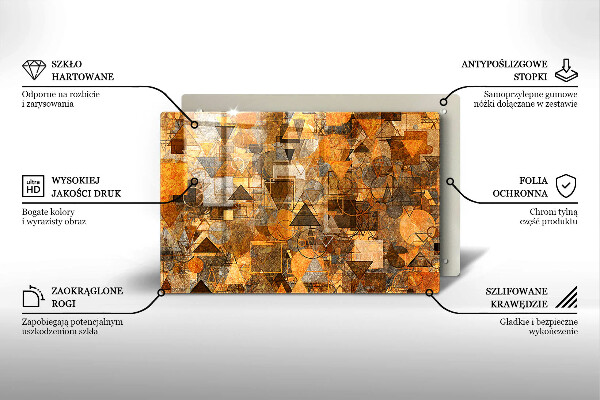 Skärbräda glas modern Geometriska former mönster