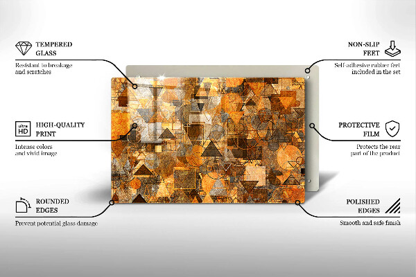 Skärbräda glas modern Geometriska former mönster