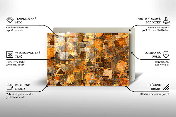 Skärbräda glas modern Geometriska former mönster