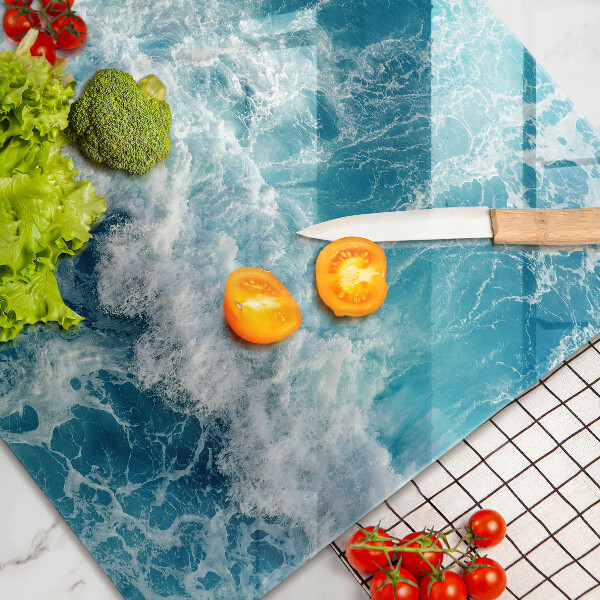 Skärbräda glas modern Vatten havsvågor