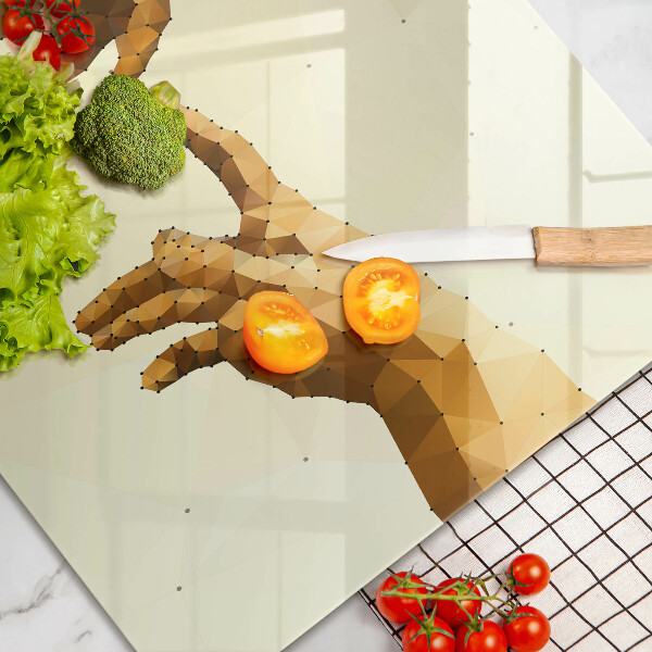 Skärbräda glas modern Skapandet av Adams händer