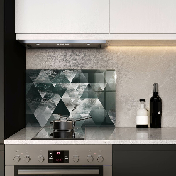 Skärbräda glas modern Trianglar och vatten