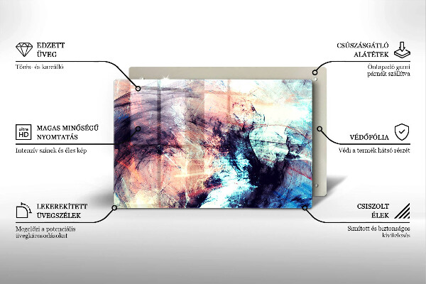 Skärbräda glas modern Målad abstraktion